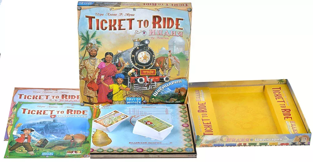 Ticket to Ride Индия и Швейцария