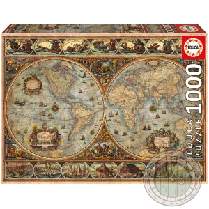 Пазл из 1000 деталей – Древняя карта мира